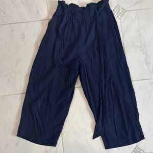 Navy Cropped Pants
